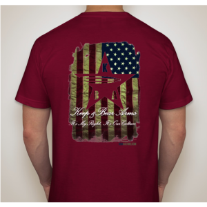 KBA Battle Worn Flag Shirt - Cranberry